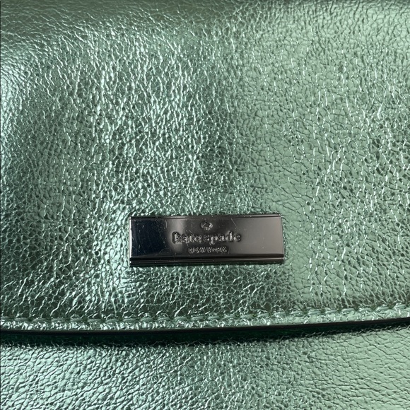 Kate Spade Metallic Seawater Green Crossbody Bag NWT - Picture 5 of 15